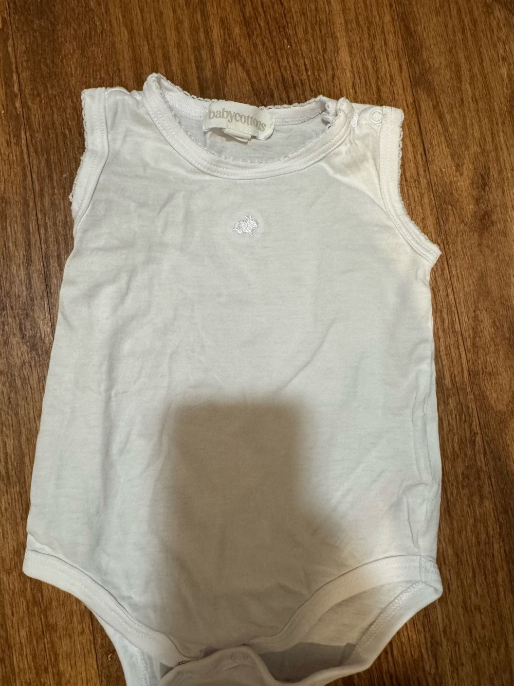 babycottons Cream Sleeveless Baby One-Piece Bodysuit